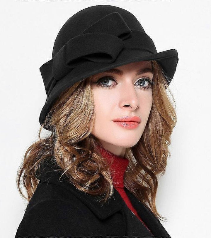 Klaver - Vintage Felt Hat with Side Bow