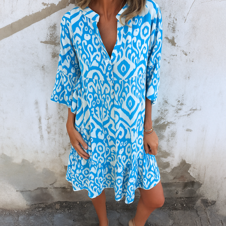 AVA – VIBRANT ESCAPE TUNIC DRESS