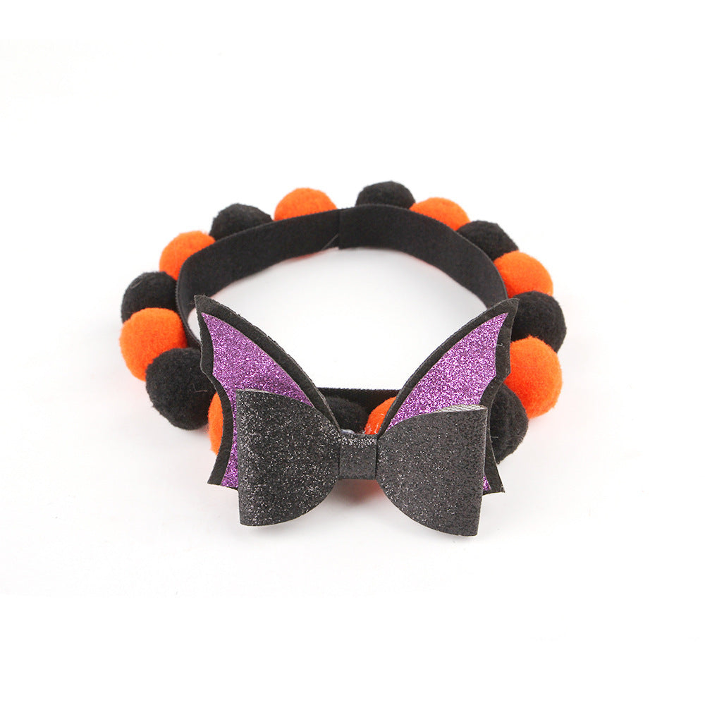 Azura | Halloween Pet Collar – Adjustable Dog and Cat Neck with Pumpkin and Skull Designs