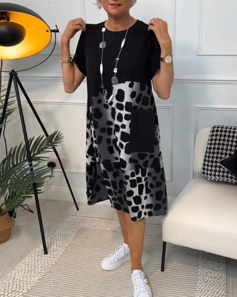 Olivia | Casual Printed Pocket Dress