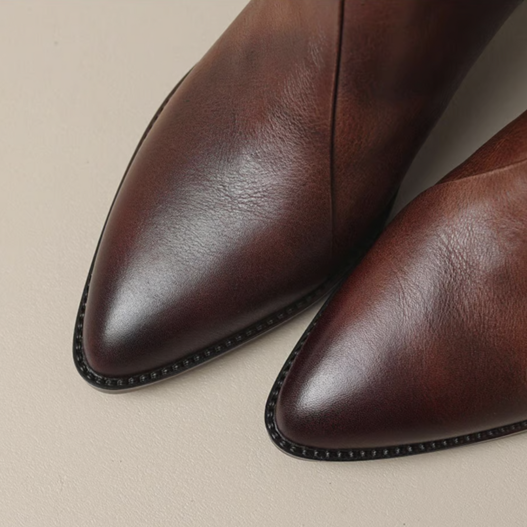 Camille | Luxury Ankle Boots with Low Heel