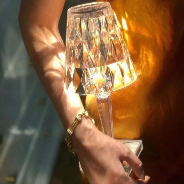 BowLift | Crystal Table Lamp with Touch Control - LumeCrystal