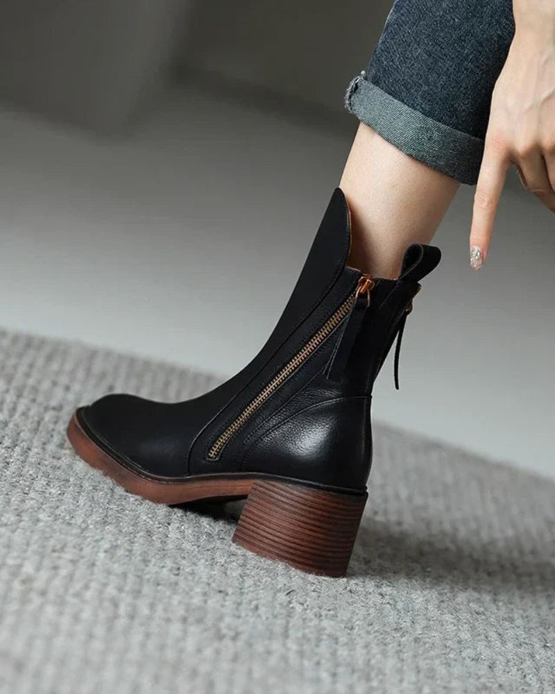 Myriam™ Premium Leather Ankle Boots