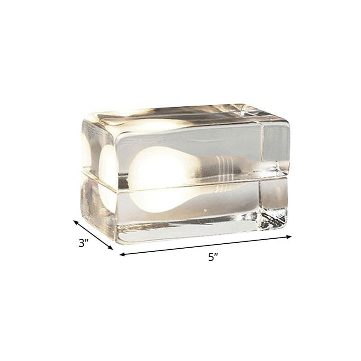 BowLift | Icecube Lamp - Modern Table Lamp in the Shape of an Ice Block