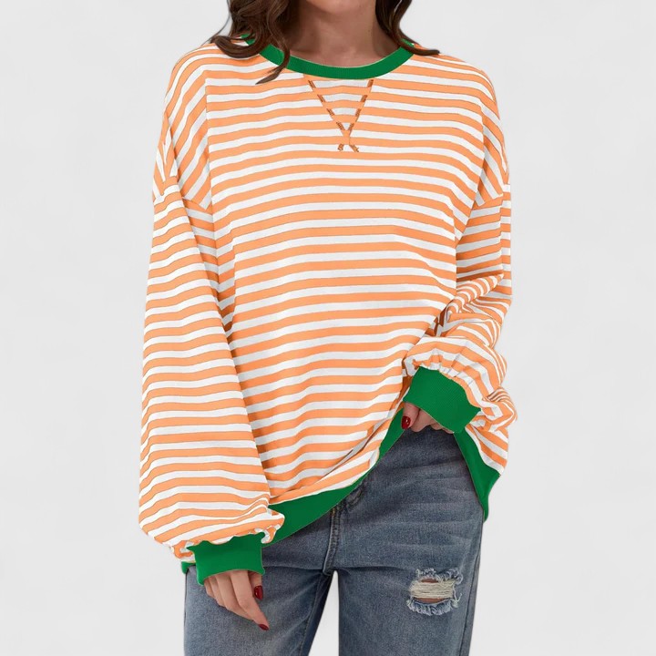 JULIA - RELAXED STRIPE SWEATSHIRT