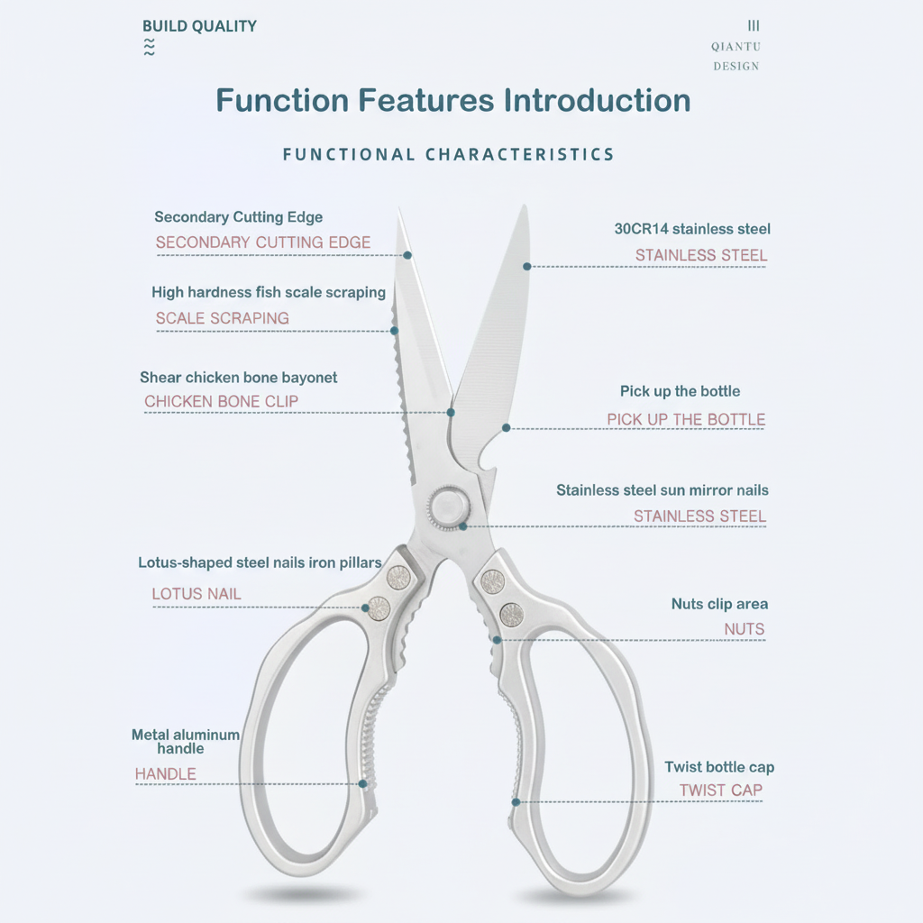 Azura | Japanese Stainless Steel Ultimate Task Kitchen Scissors