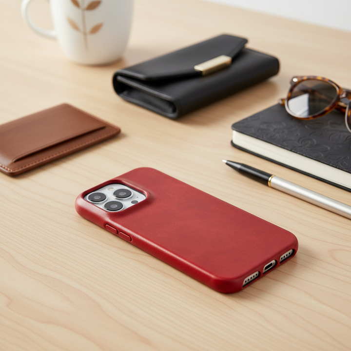 Azura | Oil Wax Genuine Leather Apple iPhone Case