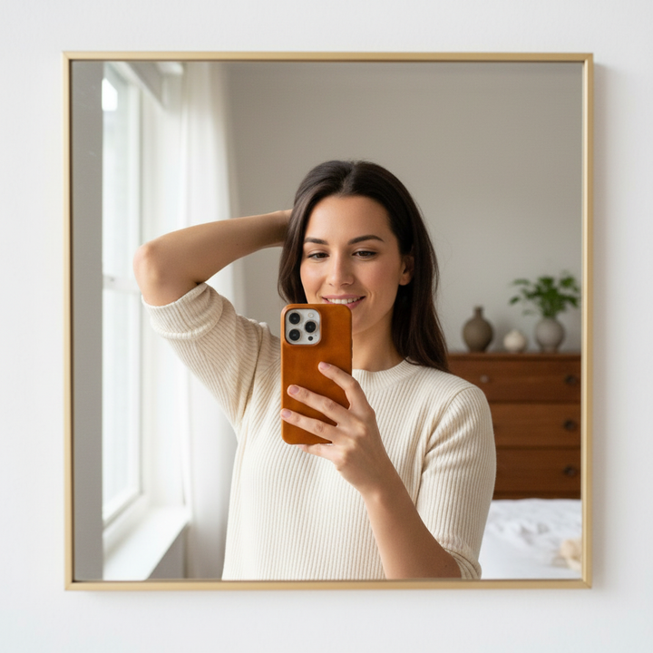 Azura | Oil Wax Genuine Leather Apple iPhone Case