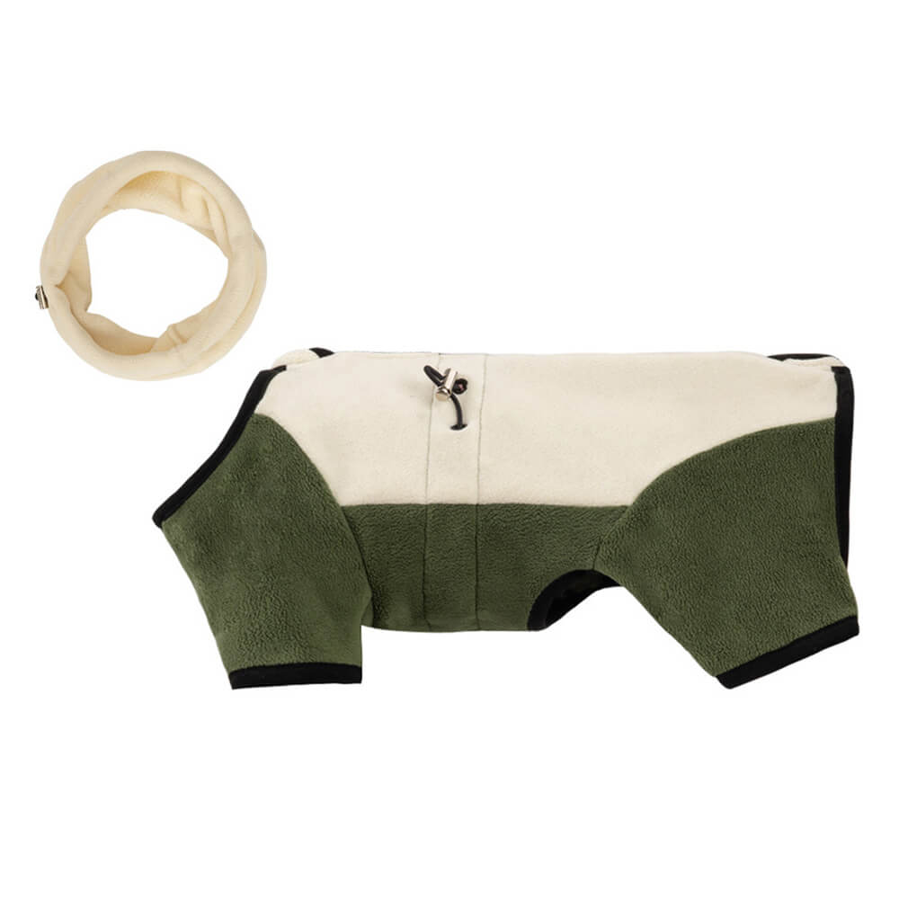 Azura | Full Protection Polar Fleece Dog Overall with Removable Collar