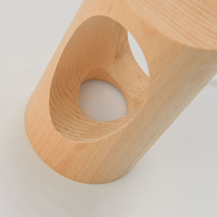 BowLift | Japanese solid wood rectangular column LED night lamp USB table lamp