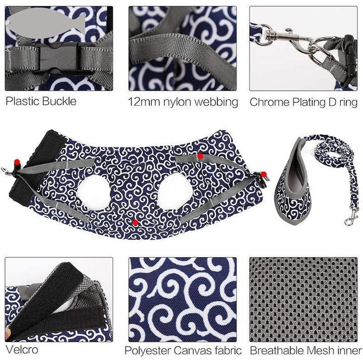 Azura | Escape-Proof Adjustable Cat Walking Harness