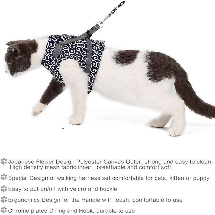 Azura | Escape-Proof Adjustable Cat Walking Harness