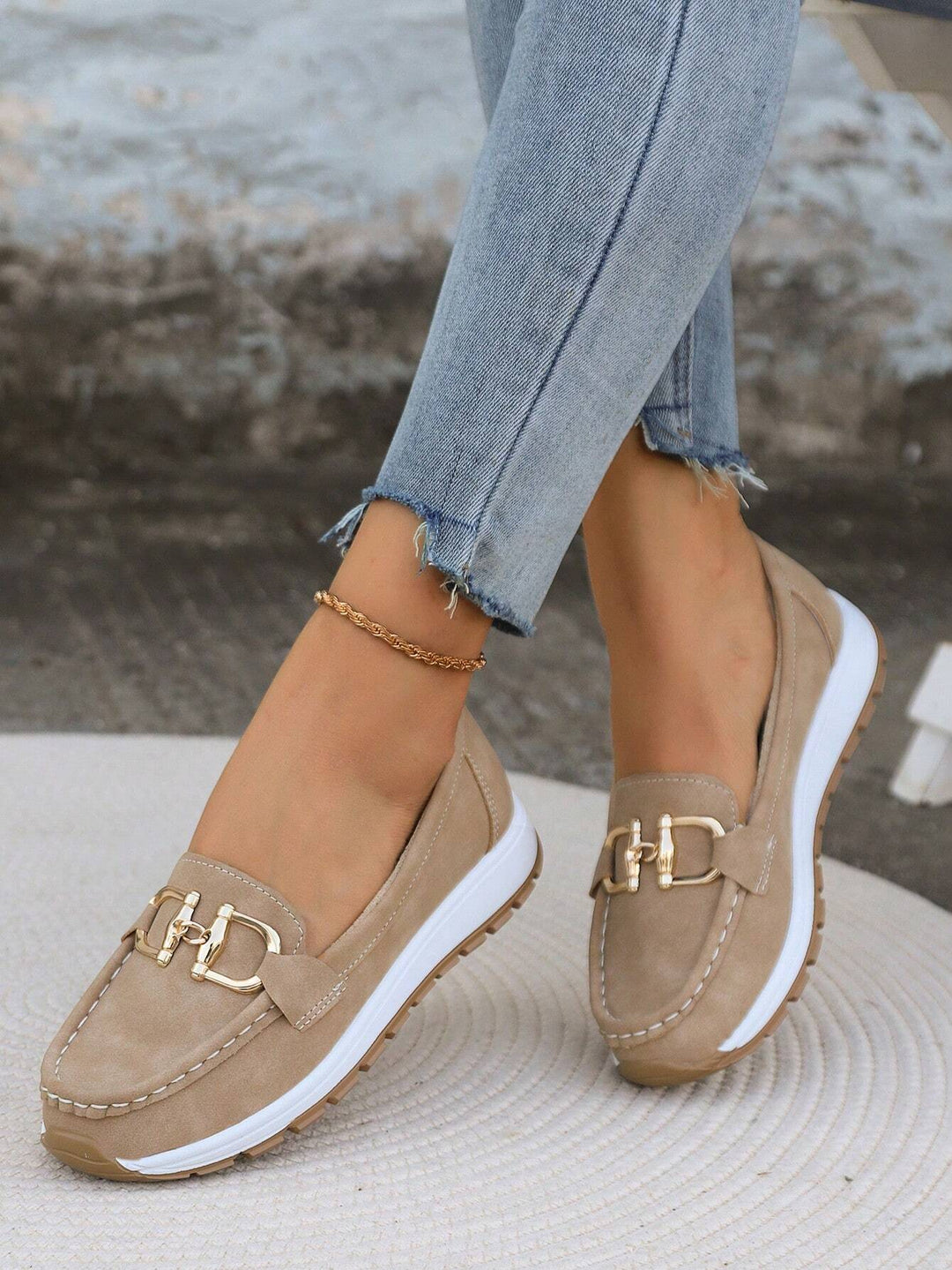 Flat Buckle Loafers