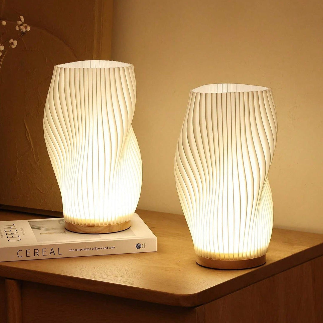 BowLift | USB-Driven & Elegant Wave-Design Table Lamp | WaveGlow