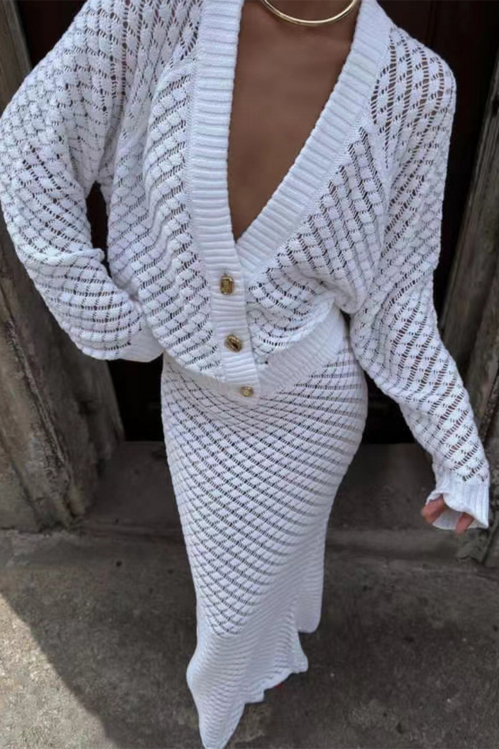 ELITHA – DAILY ELEGANT HOLLOW-OUT TWO-PIECE SET
