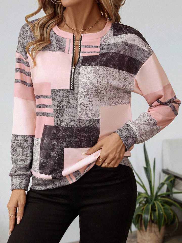CHANDRIA – MODERN ZIP FRONT BLOUSE