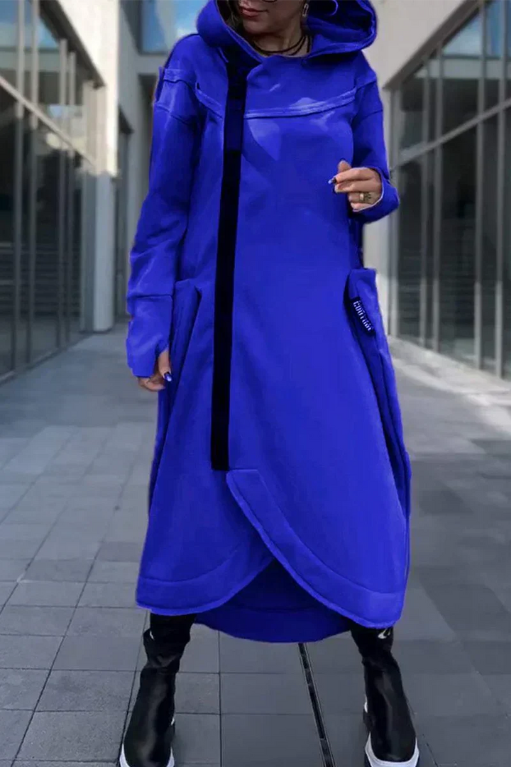 RILEY – FUTURISTIC HOODED LONG COAT