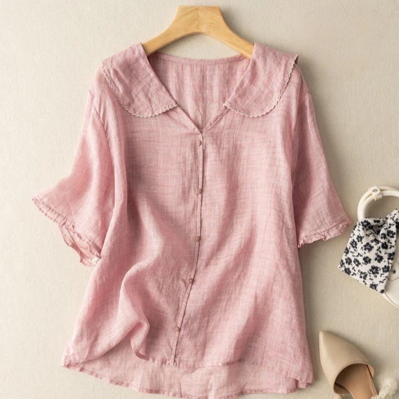 Adele | Casual Button-Down Blouse