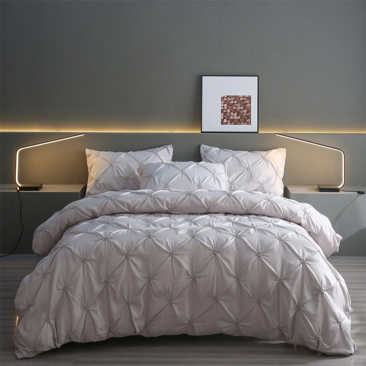 BowLift 丨 Embroidered Craft Three-piece Bedding Set (Pillowcase & Quilt Cover)