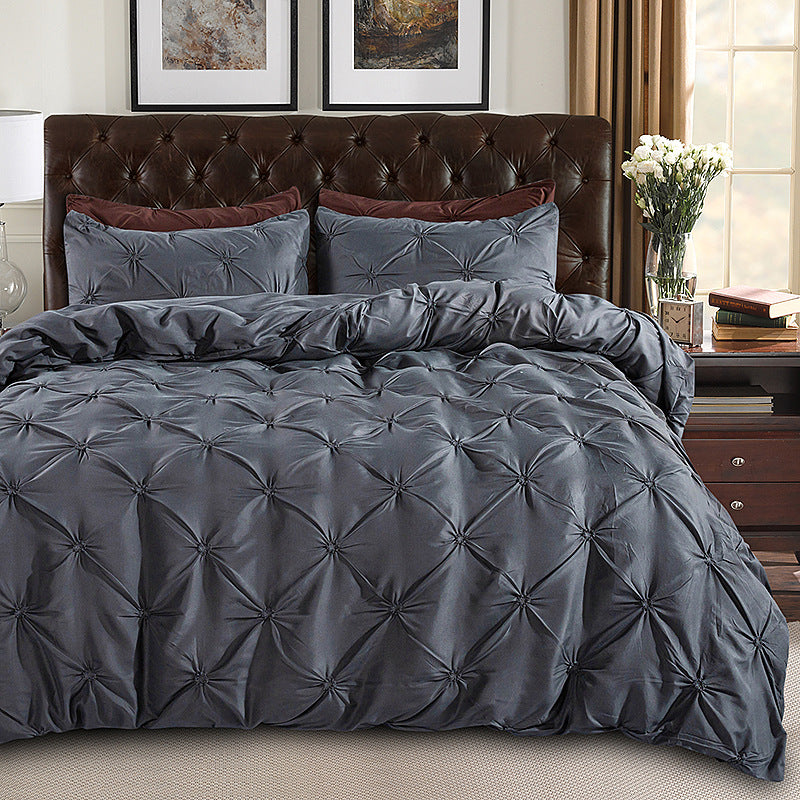 BowLift 丨 Embroidered Craft Three-piece Bedding Set (Pillowcase & Quilt Cover)