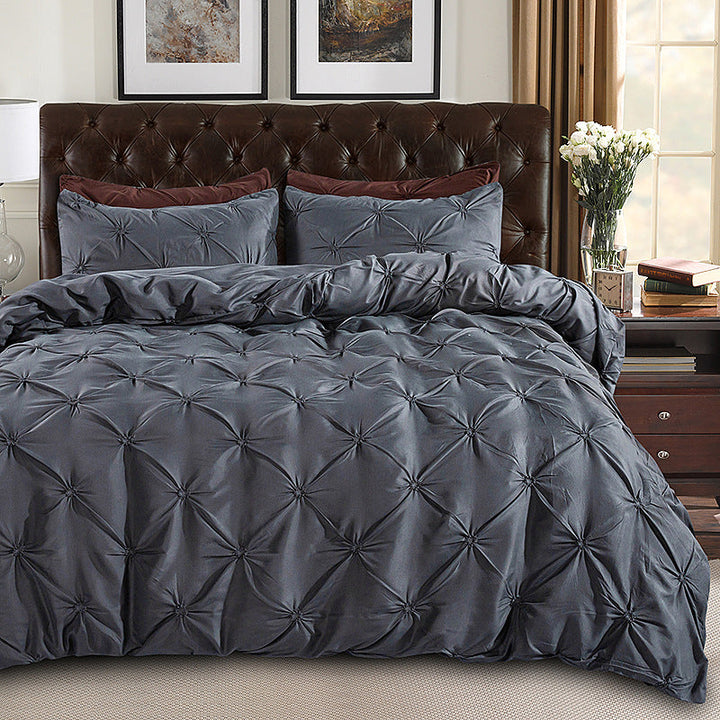BowLift 丨 Embroidered Craft Three-piece Bedding Set (Pillowcase & Quilt Cover)