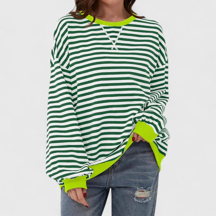 JULIA - RELAXED STRIPE SWEATSHIRT