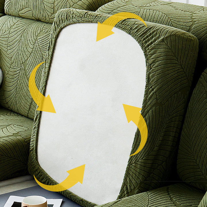 BowLift | Waterproof Sofa Cover with Tropical Leaf Pattern – Elastic and Scratch Resistant – Full Protection for Sofas