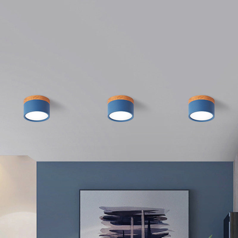 BowLift | Small ceiling light Macaron metal kitchen bar recessed lighting in yellow/blue/black and wood