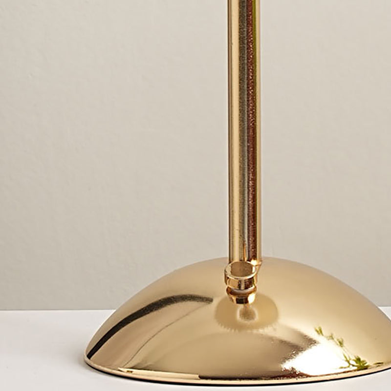 BowLift | Contemporary Scandinavian rechargeable iron fabric cone pleated LED table lamp for bedside