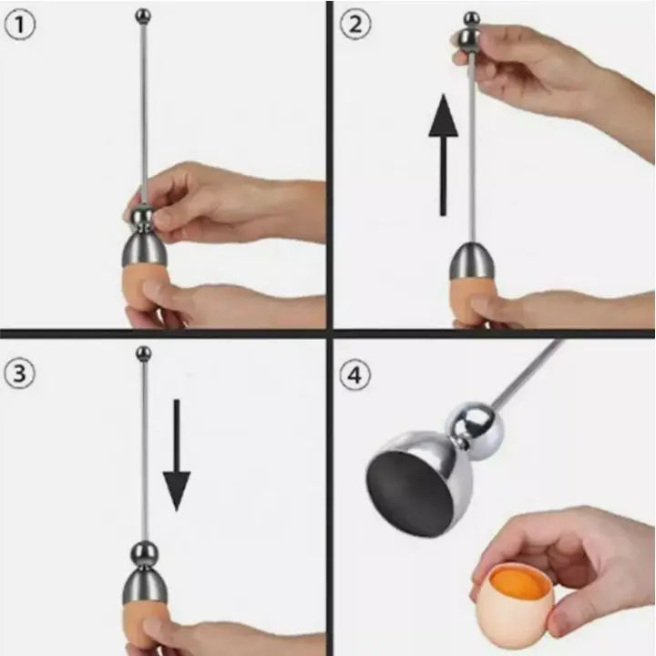 Azura | Stainless Steel Egg Opener – Precise Opening with Tapping Effect