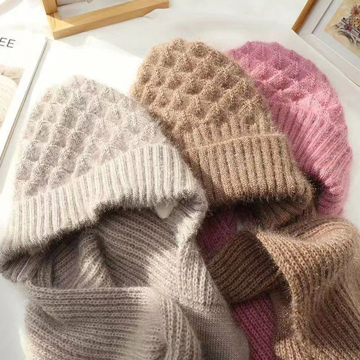Fleece-Lined Windproof Hat & Scarf with Integrated Ear Protection