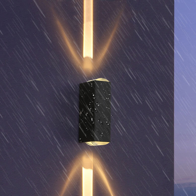 Azura | Modern Waterproof LED Outdoor Wall Light | Rectangular Up/Down Aluminum Fixture