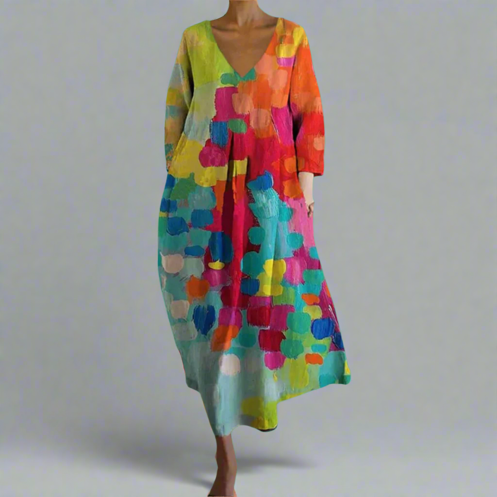 Renate™ | Chic V-Neck Dress