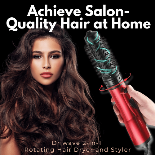 Azura | 3-in-1 Rotating Hair Dryer and Styler with Adjustable Temperature for Effortless Curls and Waves