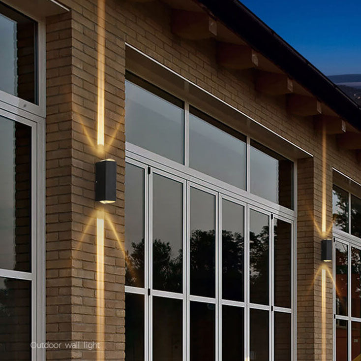 Azura | Modern Waterproof LED Outdoor Wall Light | Rectangular Up/Down Aluminum Fixture