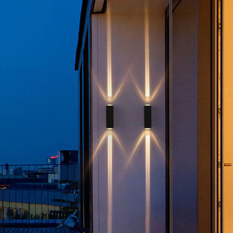 Azura | Modern Waterproof LED Outdoor Wall Light | Rectangular Up/Down Aluminum Fixture