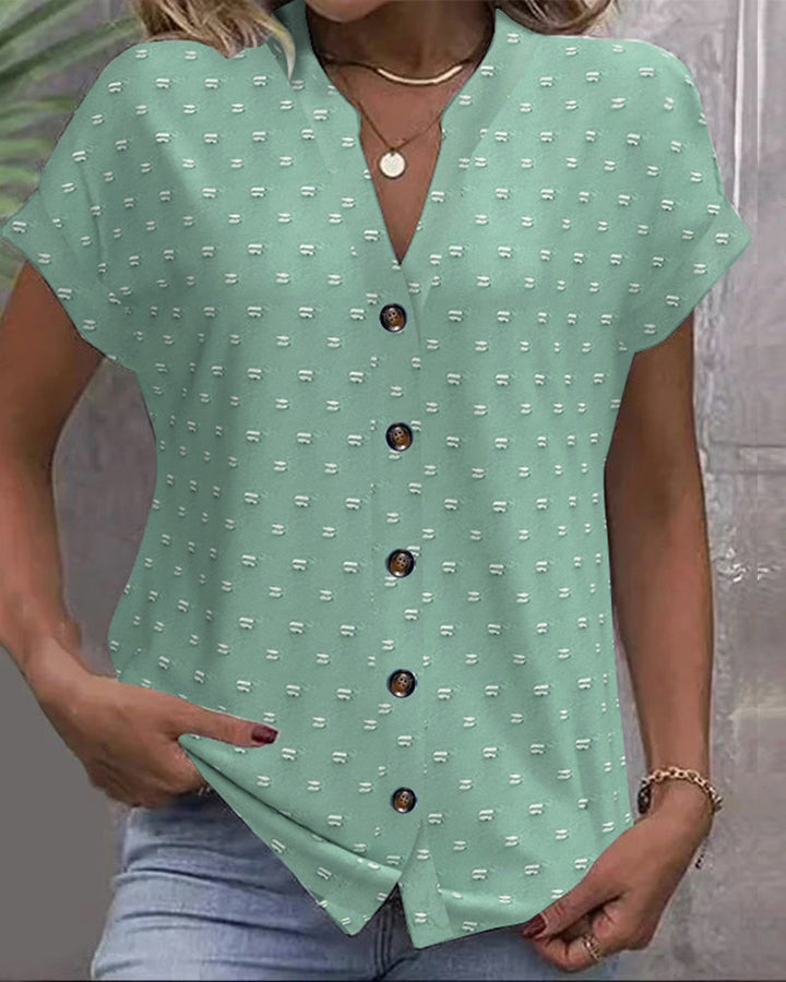 Amarys | Button-Down V-Neck Shirt