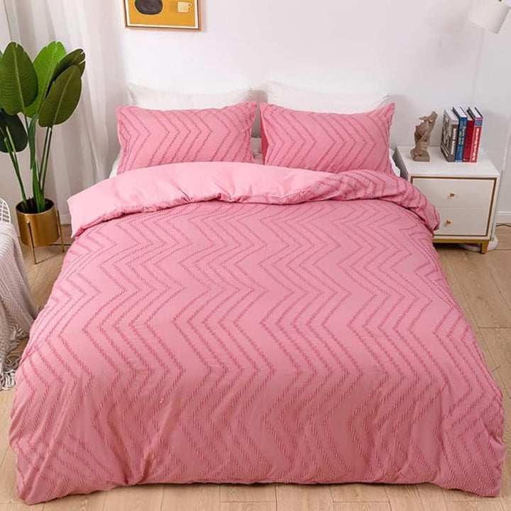 BowLift | Chevron Plush Quilt Cover | 3pcs Set