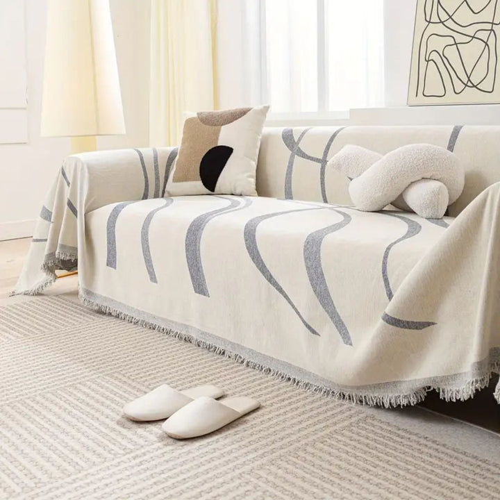 BowLift | Wave Lines Chenille Sofa Covers