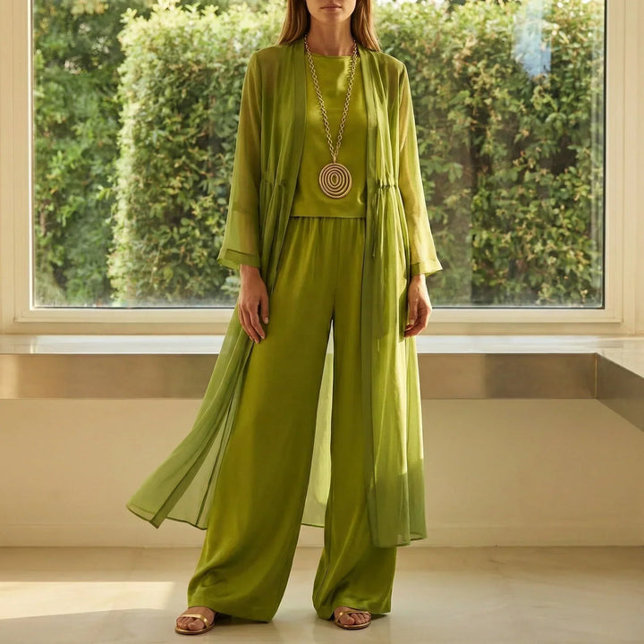 Bryony | Relaxed Drapey Tunic and Wide-Leg Pants Co-Ord Set