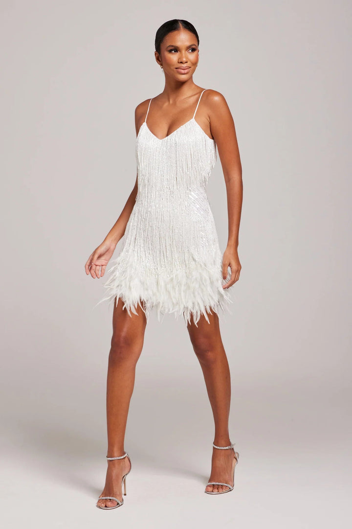JOYCEL - MODERN FEATHERED PARTY DRESS
