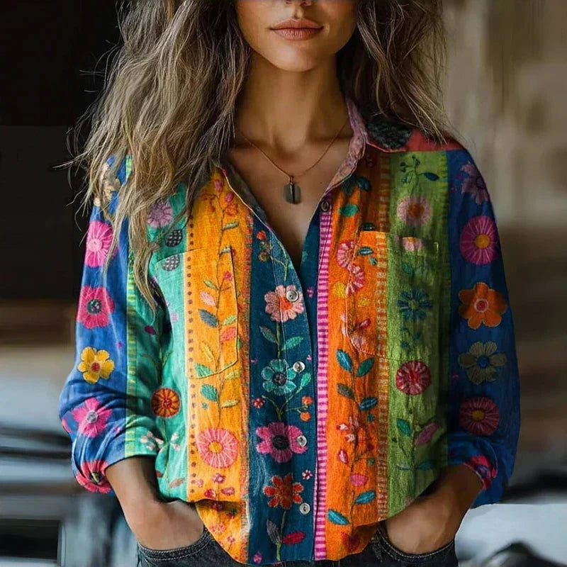 NIVES I PRINTED VINTAGE BLOUSE