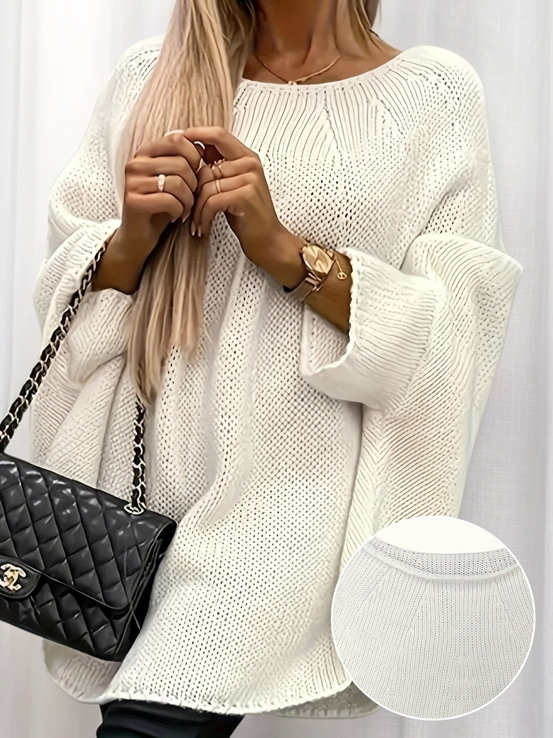 Natalie | Elegant Batwing Knit Pullover
