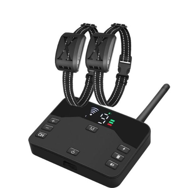 Azura | 2-in-1 Wireless Pet Training Collars and Dog Fence Sound Check Electric and Vibrating Shock Dog Collar Fence From 65 to 1640 Feet