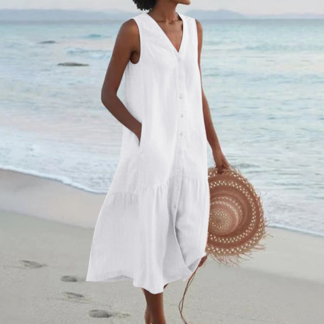 Celi - Stylish Tummy Covering Summer Dress