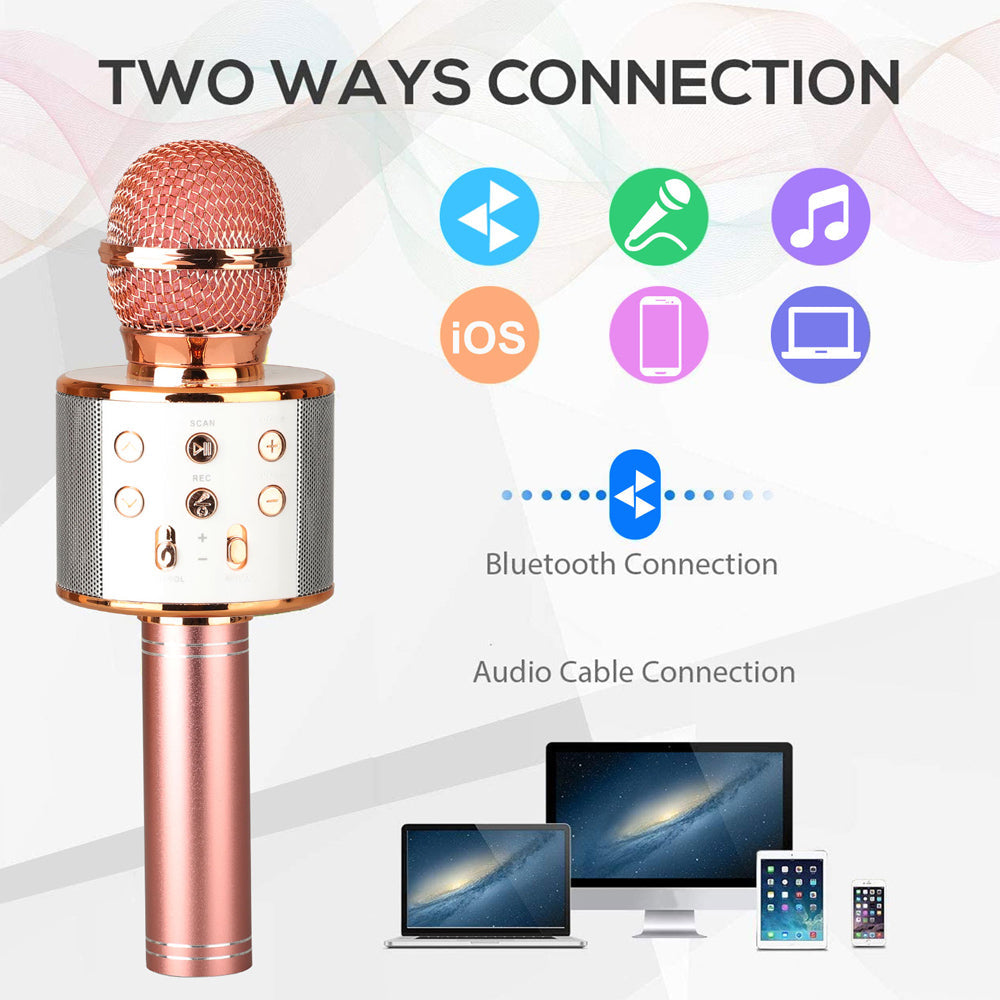 Azura | Rechargeable wireless Bluetooth karaoke microphone