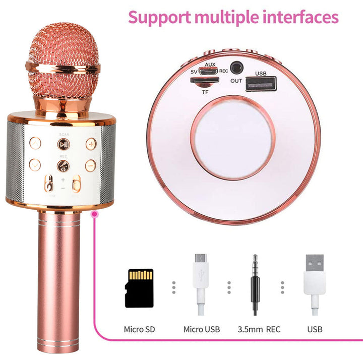 Azura | Rechargeable wireless Bluetooth karaoke microphone