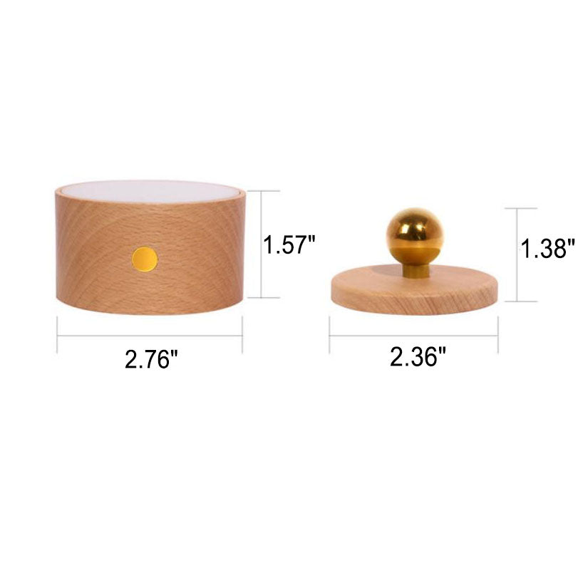 BowLift | Simple wood USB rechargeable touch magnet LED night light wall sconce lamp