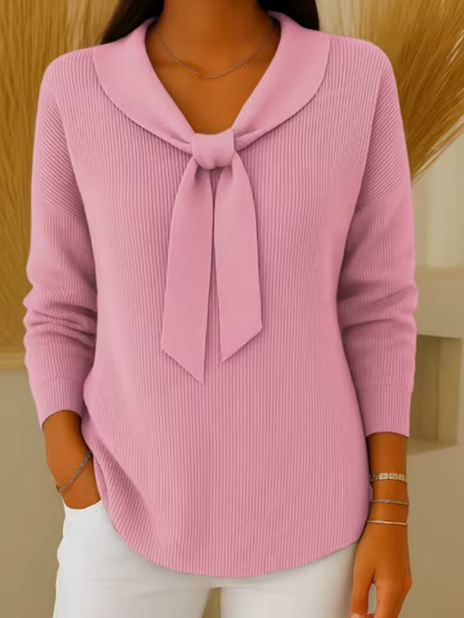 Bianca | Soft Sweater with Elegant Bow