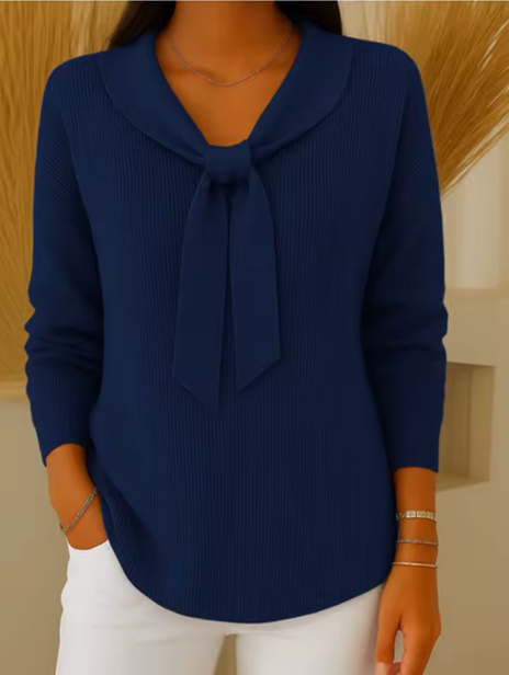 Bianca | Soft Sweater with Elegant Bow